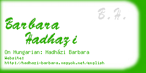 barbara hadhazi business card
