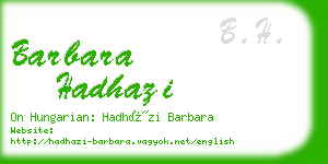 barbara hadhazi business card